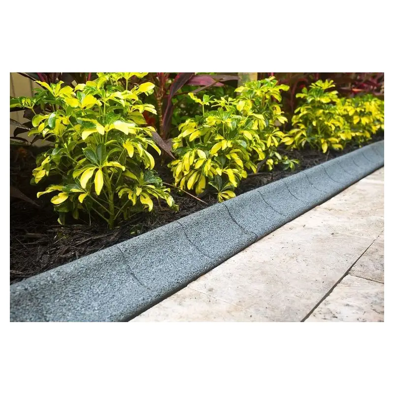 Image: EcoBorder EcoBorder Recycled Rubber Mow-Over Lawn Edging