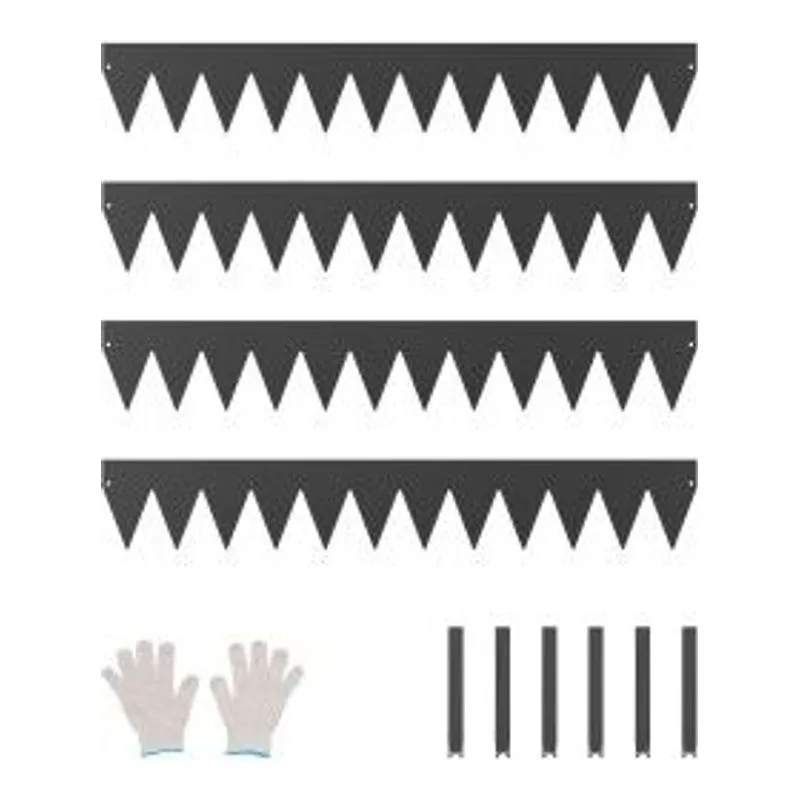 Image: VEVOR VEVOR Steel Landscape Edging, Black, 4 Pack